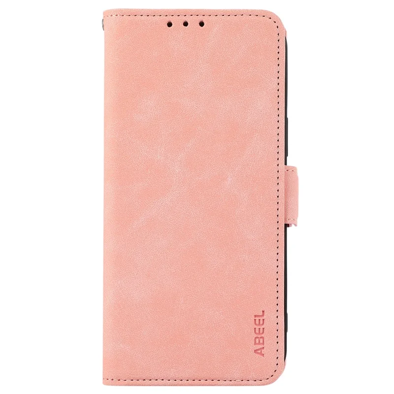 ABEEL pour Xiaomi Redmi A5 NFC (UE) (173,45 mm) Étui en cuir PU avec support rabattable, protection RFID - Rose