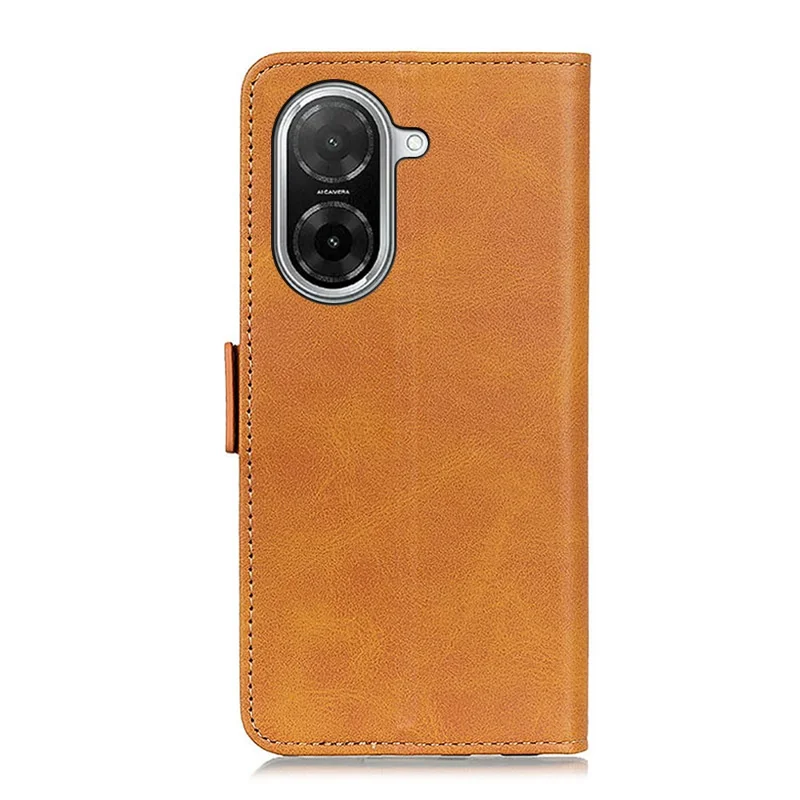 Pour Xiaomi Redmi A5 NFC (UE) (173,45*79,35*8,45 mm) Étui Support Texture de Cuir de Vachette Cuir PU Housse de Téléphone - Jaune