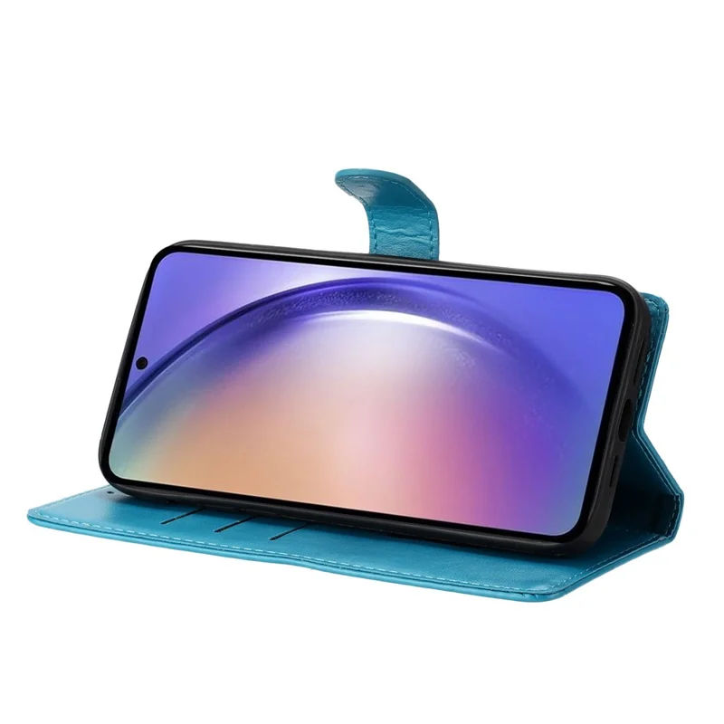 Funda tipo cartera con purpurina para Xiaomi Redmi 15C 4G (171mm), anticaída, de cuero con soporte y correa - Azul