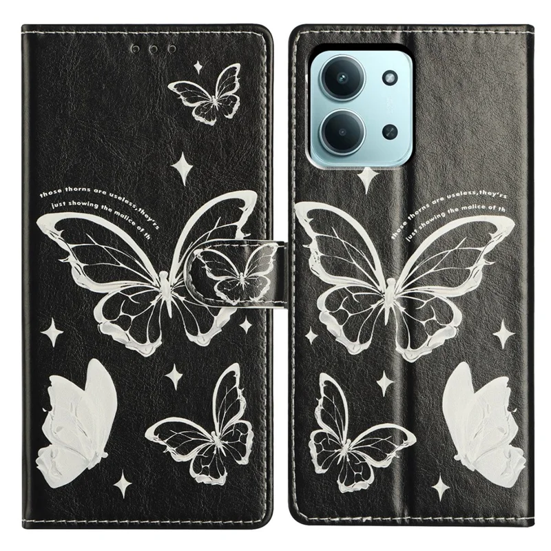 Funda tipo cartera con soporte y estampado de patrón para Xiaomi Redmi 15C 4G (171mm) con correa - Diente de León