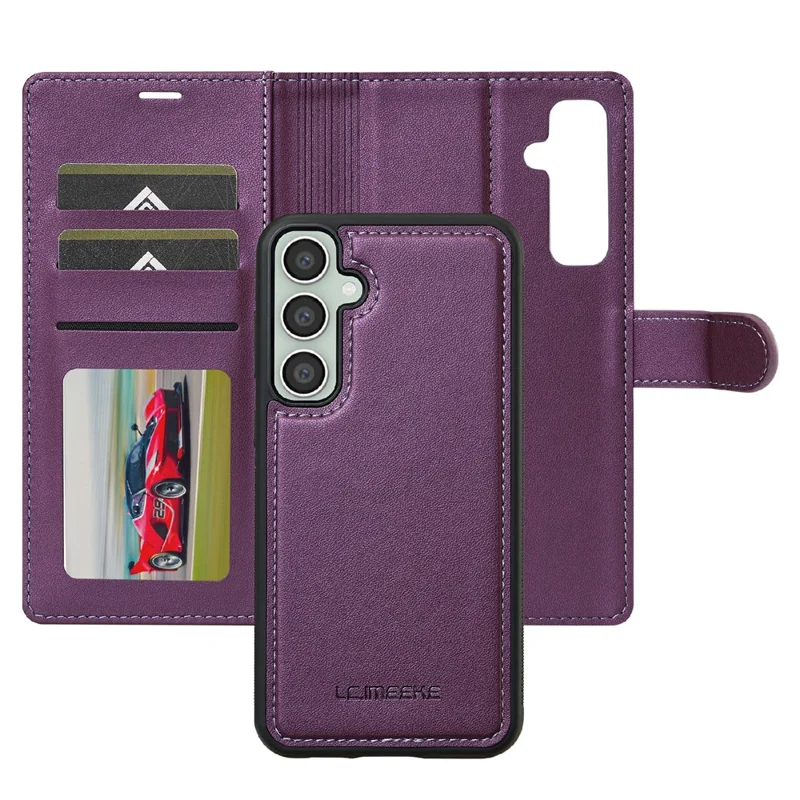 LC.IMEEKE L2 Serie für Samsung Galaxy A16 5G / 4G Hülle PU-Leder Brieftasche Abnehmbarer Magnetischer Handyhülle - Lila