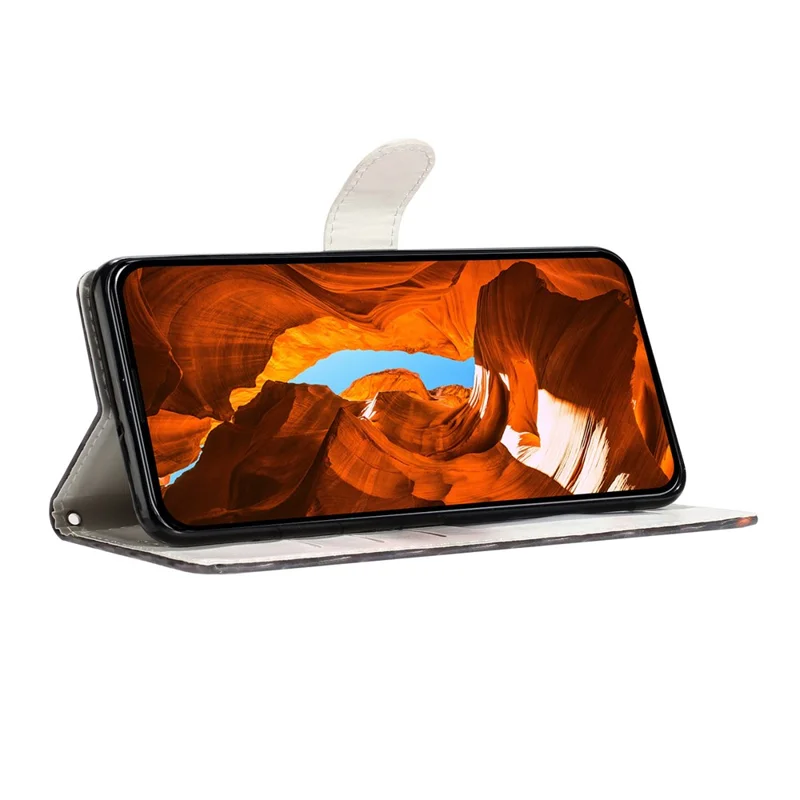 Capa para Xiaomi 15T com Estampa Padrão, Carteira, Suporte de Apoio, Couro Sintético para Celular com Alça - Rosa Cruz