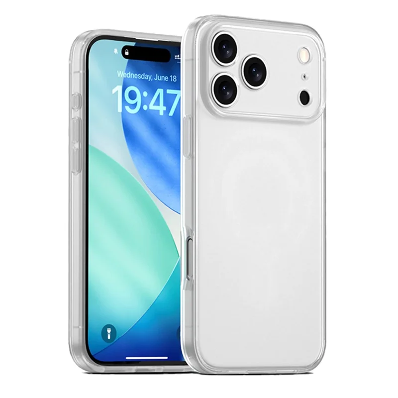 IPAKY For iPhone 17 Pro Case Shockproof PC+TPU Matte Phone Cover - White