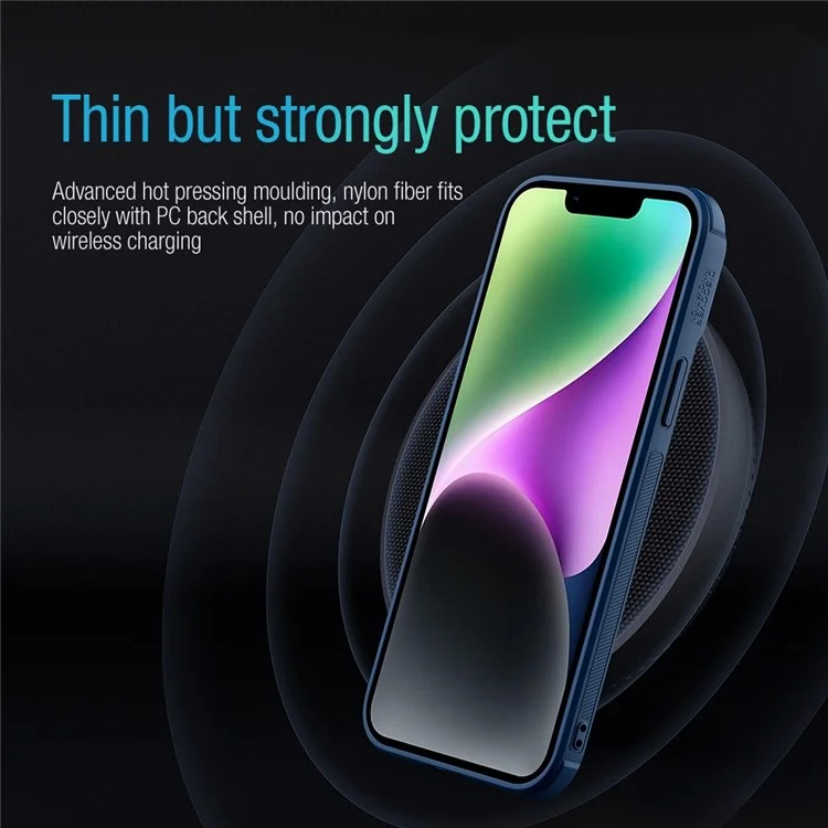 Nillkin For Iphone 14 Texture Pro Против Скрещивания Телефона Против Защитного Телефона с Защитой от Камеры с Защитой от Камеры. - Черный