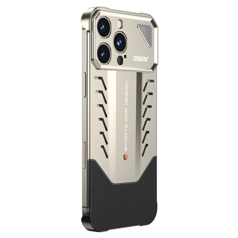 DYONG For iPhone 16 Pro Max Metal Case Snap-Open Design Heat Dissipation Shockproof Phone Cover - Titanium