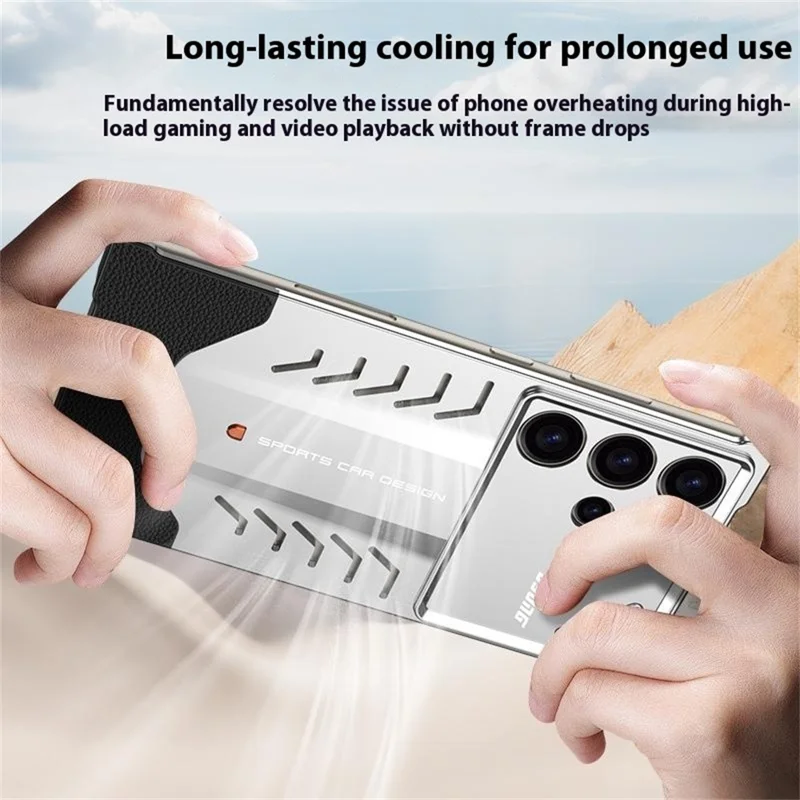 DYONG Para Samsung Galaxy S24 Ultra Funda Metálica con Diseño de Apertura Rápida, Disipación de Calor y Protección Antichoque - Titanio