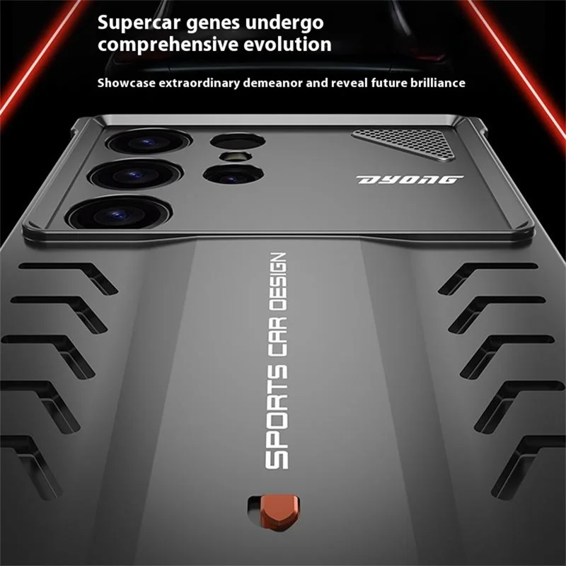 DYONG Para Samsung Galaxy S24 Ultra Funda Metálica con Diseño de Apertura Rápida, Disipación de Calor y Protección Antichoque - Titanio
