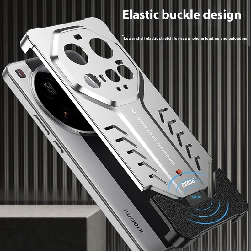 DYONG For Xiaomi 15 Ultra Metal Case Snap-Open Design Heat Dissipation Shockproof Phone Cover - Titanium Grey