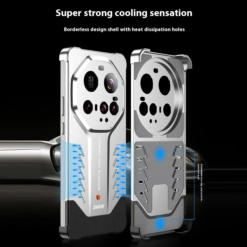 DYONG For Xiaomi 15 Ultra Metal Case Snap-Open Design Heat Dissipation Shockproof Phone Cover - Titanium Grey
