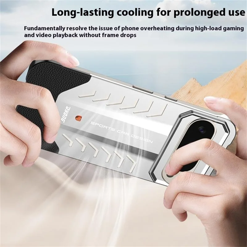 DYONG For Google Pixel 9 / 9 Pro Metal Case Snap-Open Design Heat Dissipation Shockproof Phone Cover - Titanium Silver