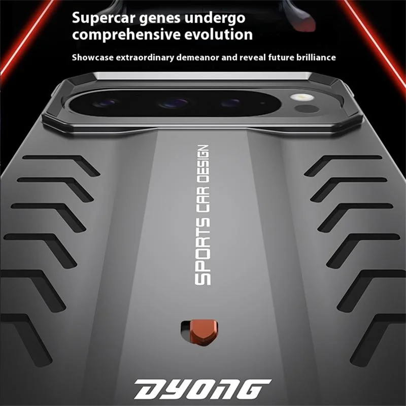 DYONG For Google Pixel 9 Pro XL Metal Case Snap-Open Design Heat Dissipation Shockproof Phone Cover - Titanium Silver