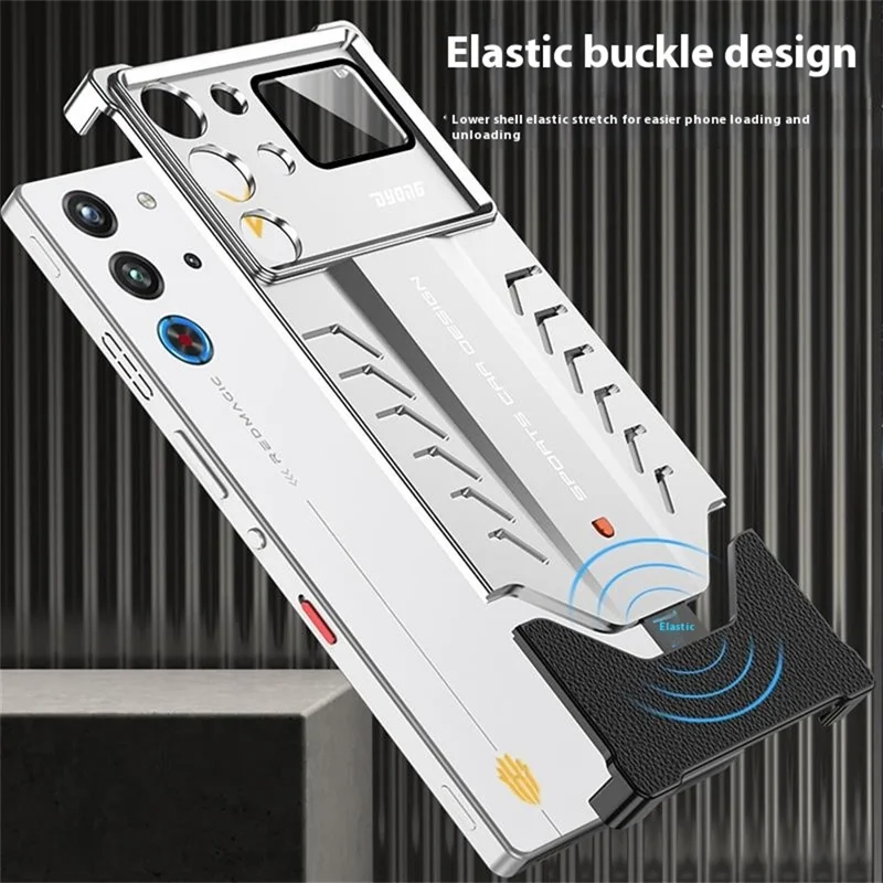 DYONG Metal Case for ZTE nubia Red Magic 10 Pro 5G / 10 Pro+ 5G Snap-Open Design Heat Dissipation Shockproof Phone Cover - Titanium Silver