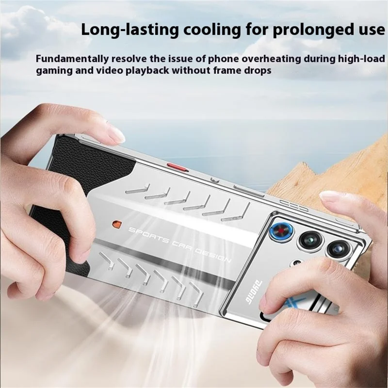 DYONG Metal Case for ZTE nubia Red Magic 10 Pro 5G / 10 Pro+ 5G Snap-Open Design Heat Dissipation Shockproof Phone Cover - Titanium Silver