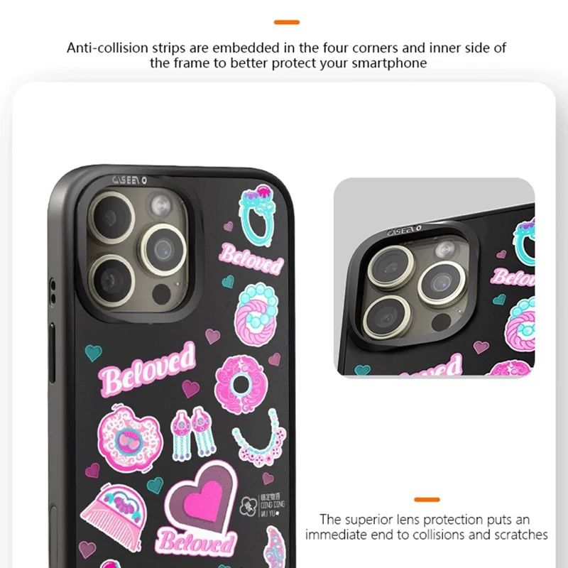 CASEEVO For iPhone 14 Pro Max Magnetic Case Compatible with MagSafe TPU Acrylic Phone Cover with Detachable Backplate - Butterfly Romance