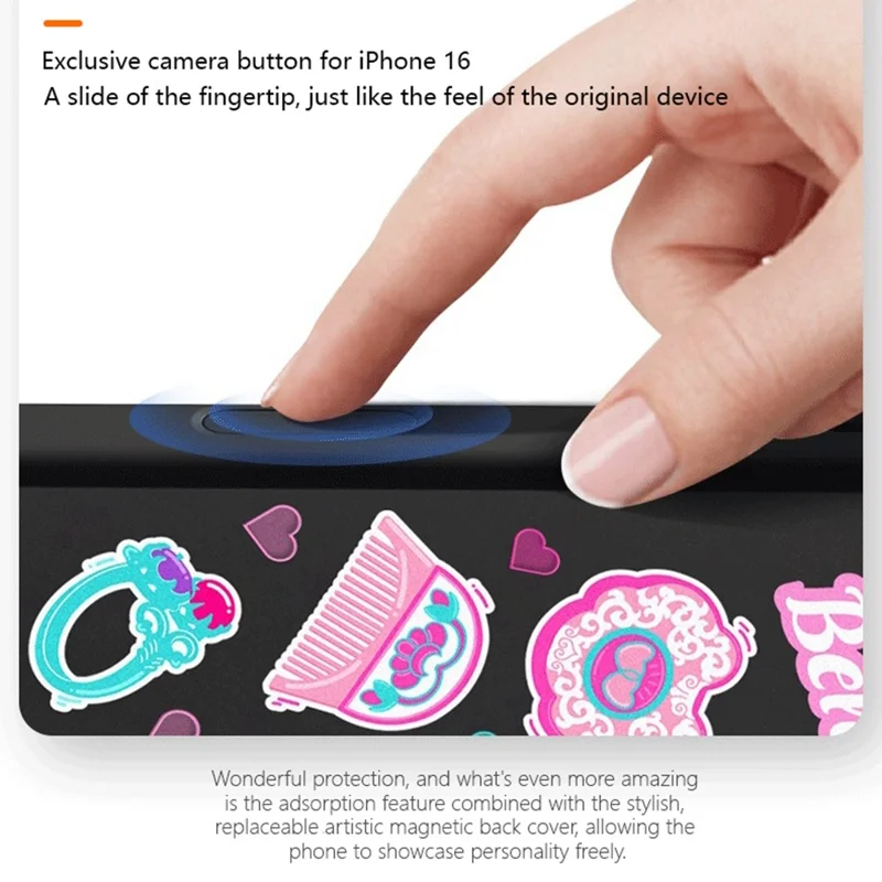 CASEEVO For iPhone 14 Pro Max Magnetic Case Compatible with MagSafe TPU Acrylic Phone Cover with Detachable Backplate - Butterfly Romance