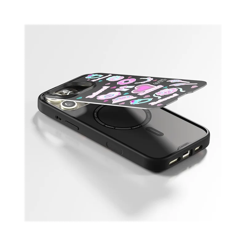 CASEEVO Magnetische Hülle für iPhone 16 Pro Max, kompatibel mit MagSafe, TPU-Acryl Handyhülle mit abnehmbarer Rückseite - Geliebte Geschichte