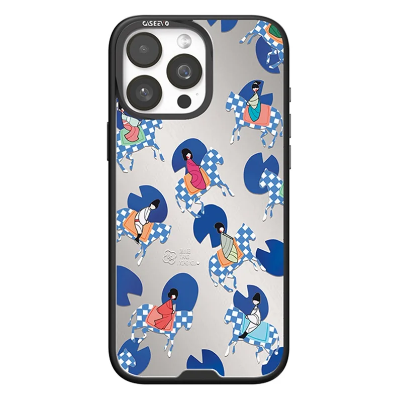 CASEEVO Per Cover iPhone 14 Pro Compatibile con MagSafe TPU Acrilico con Retro Decorato con Signore dell'Era Tang - Gita di Primavera