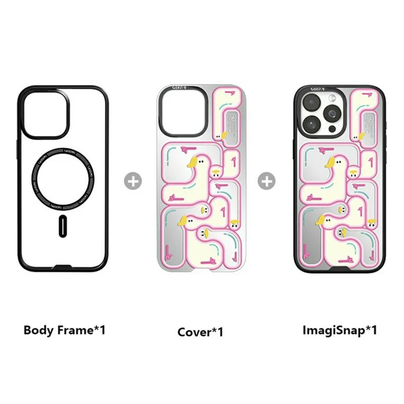 CASEEVO For iPhone 14 Pro Max Case Compatible with MagSafe TPU Acrylic Phone Cover with Poetic Illustration Backplate - Ode to the Goose