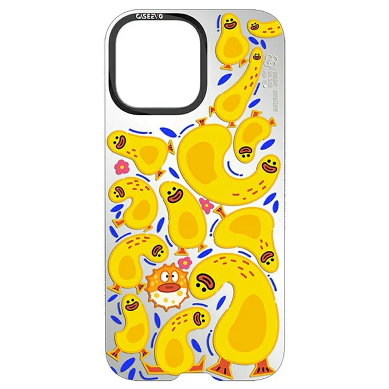 CASEEVO Für iPhone 16 Pro Max Hülle Kompatibel mit MagSafe TPU Acryl Handyhülle mit poetischer Illustration Rückseite - Frühlingsfluss bei Dämmerung