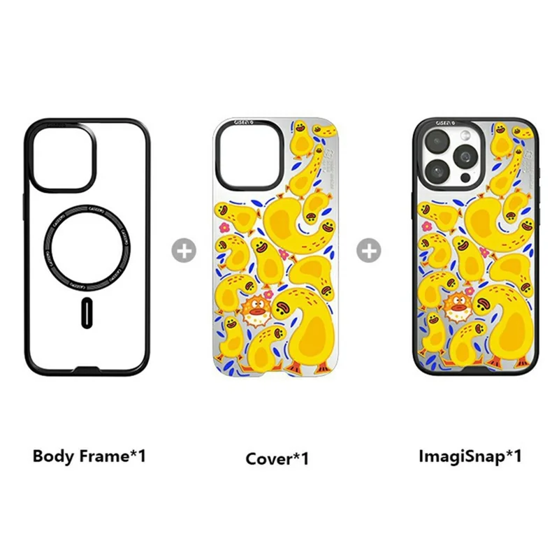CASEEVO Für iPhone 16 Pro Max Hülle Kompatibel mit MagSafe TPU Acryl Handyhülle mit poetischer Illustration Rückseite - Frühlingsfluss bei Dämmerung