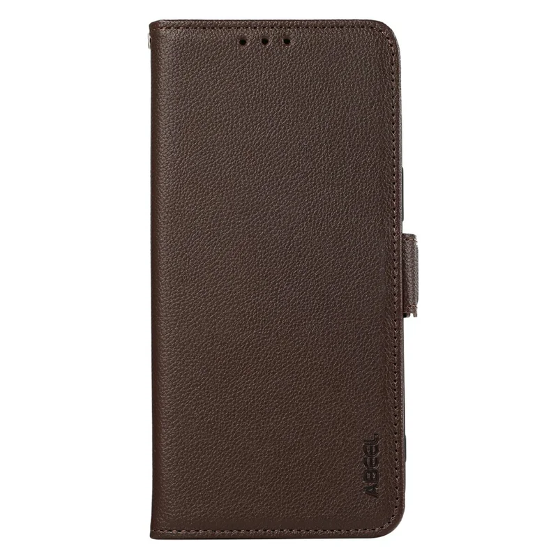 ABEEL Für Xiaomi Redmi A5 NFC (EU) (173,45*79,35*8,45 mm) Hülle Litchi-Textur Leder RFID-blockierend Handyhülle - Braun
