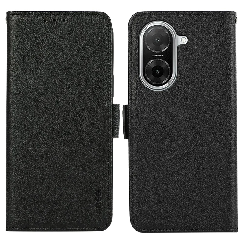 ABEEL per Xiaomi Redmi A5 NFC (UE) (173,45*79,35*8,45 mm) Cover in Pelle Effetto Liscia con Blocco RFID - Nero