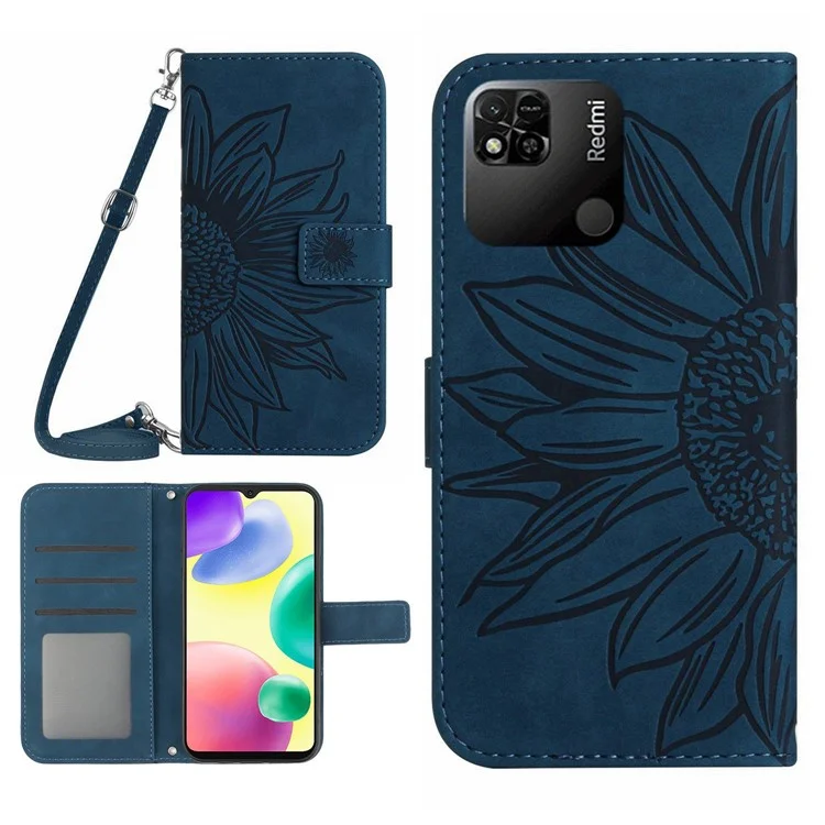 Couvercle de Téléphone Portable à Touche Pour la Peau Pour Xiaomi Redmi 10A, HT04 Sorgonnement Impresté Pullet Pour Seption Magnet Magnetin - Bleu Foncé