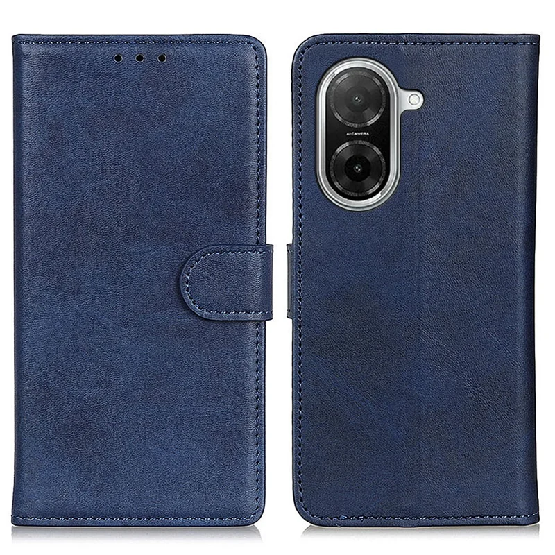 Per Xiaomi Redmi A5 NFC (UE) (173,45*79,35*8,45 mm) Cover in Pelle di Vacchetta con Texture Portafoglio e Supporto - Blu