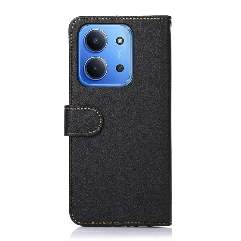 KHAZNEH Para Xiaomi Redmi 15C 4G (UE) (173 mm) / 15C 5G Funda Cartera Bloqueo RFID Piel sintética con Correa - Negro