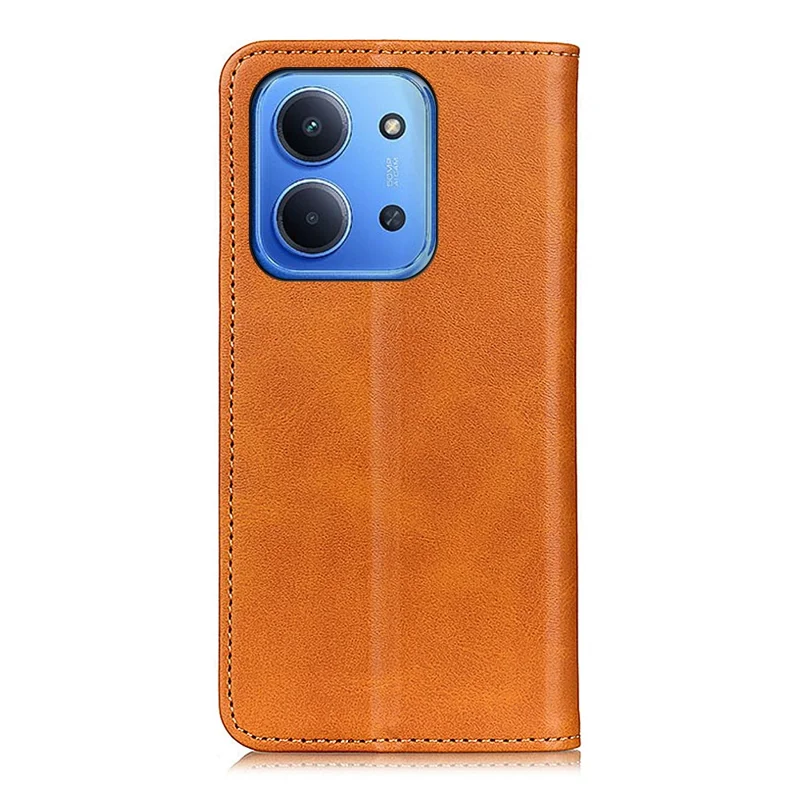 For Xiaomi Redmi 15C 5G (EU) (173mm) / 15C 4G (EU) (173mm) Case Split Leather Flip Wallet Phone Cover - Brown