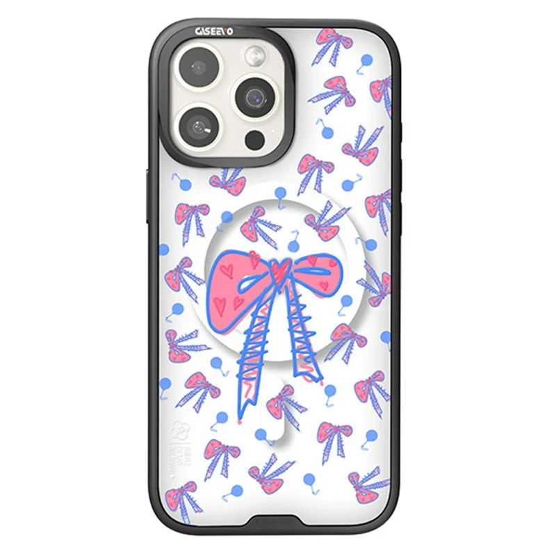 CASEEVO Per iPhone 14 Pro Max Cover Compatibile con MagSafe TPU Custodia Acrilica con Pannello Posteriore Intercambiabile - Fiocco
