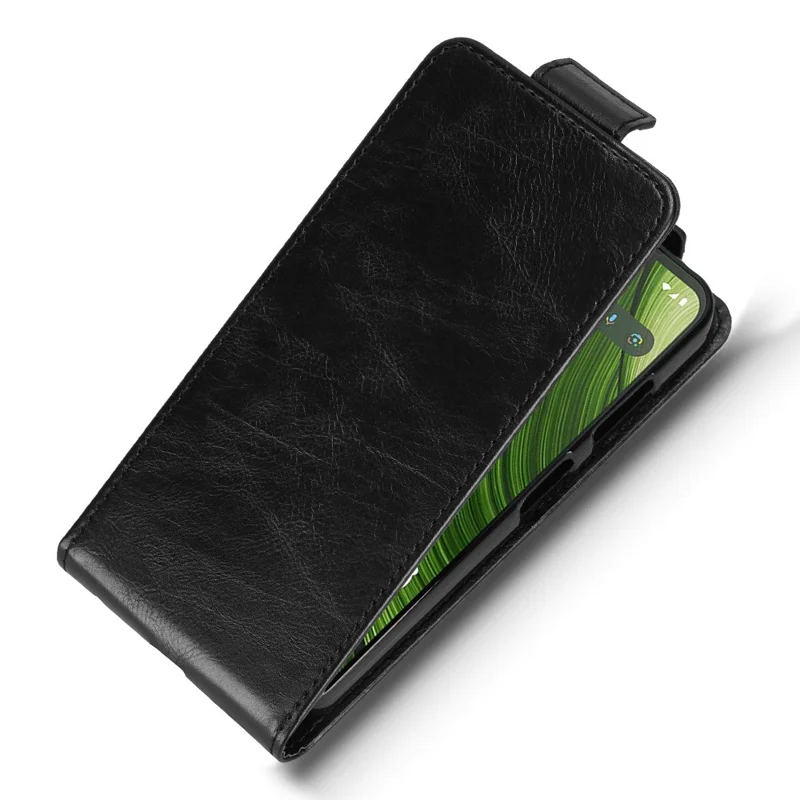 For Fairphone 6 Stand Case Magnetic Clasp Vertical Flip Leather Phone Cover with Card Holder - Black