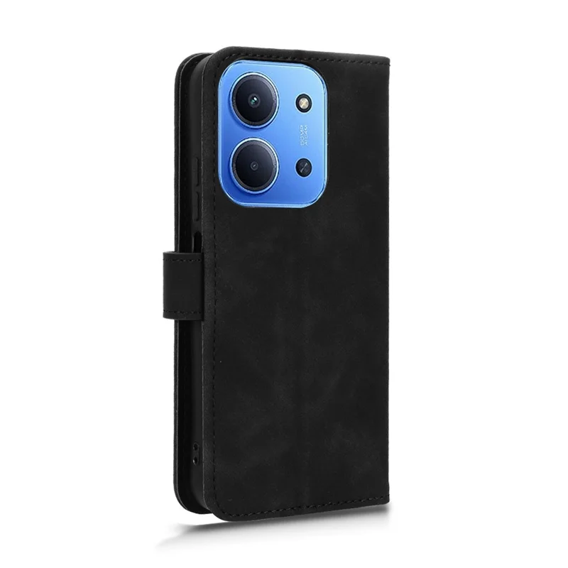 Para Xiaomi Redmi 15C 4G (171mm) / Poco C85 4G Funda de Cuero Efecto Piel Antigolpes Tipo Cartera con Tapa - Negro