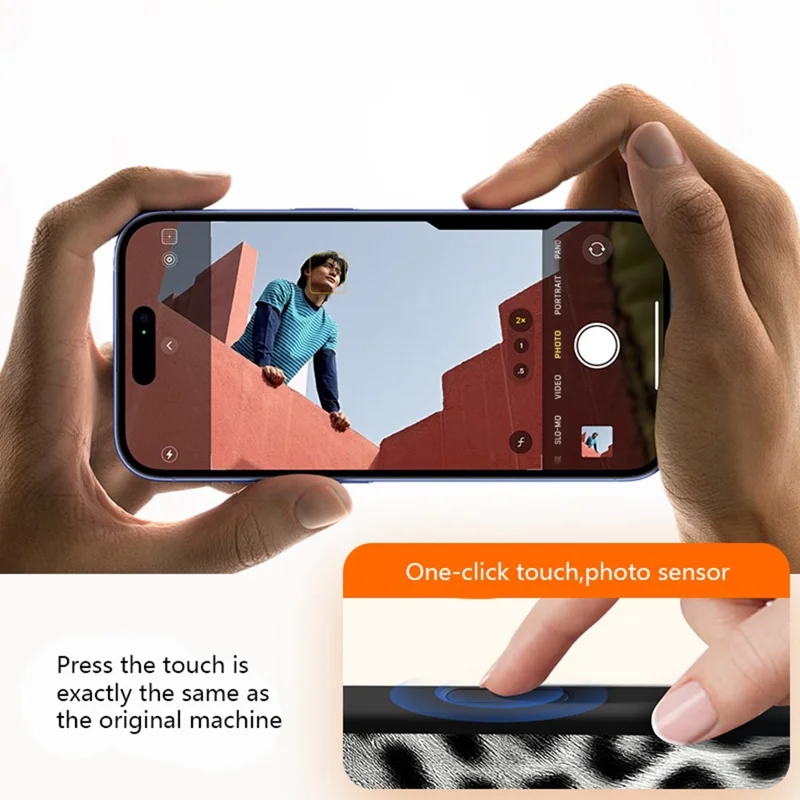 CASEEVO For iPhone 16 Pro Case Compatible with MagSafe TPU Acrylic Phone Cover with Detachable Leopard Backplate - Black / White