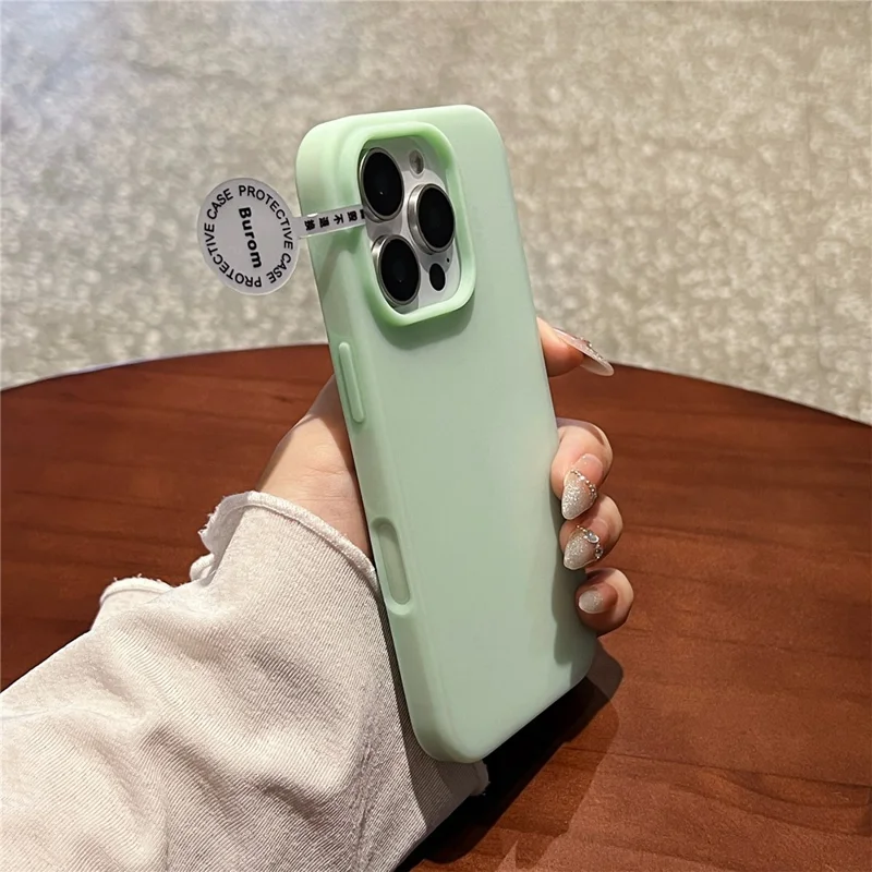 Funda para iPhone 16 Pro Disipación de calor Líquido transparente de hielo Silicona + Funda de teléfono de PC - Verde