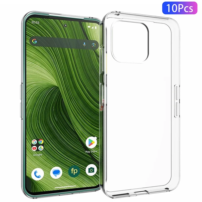 10Pcs / Pack For Fairphone 6 Case Watermark Free TPU Protective Clear Phone Cover