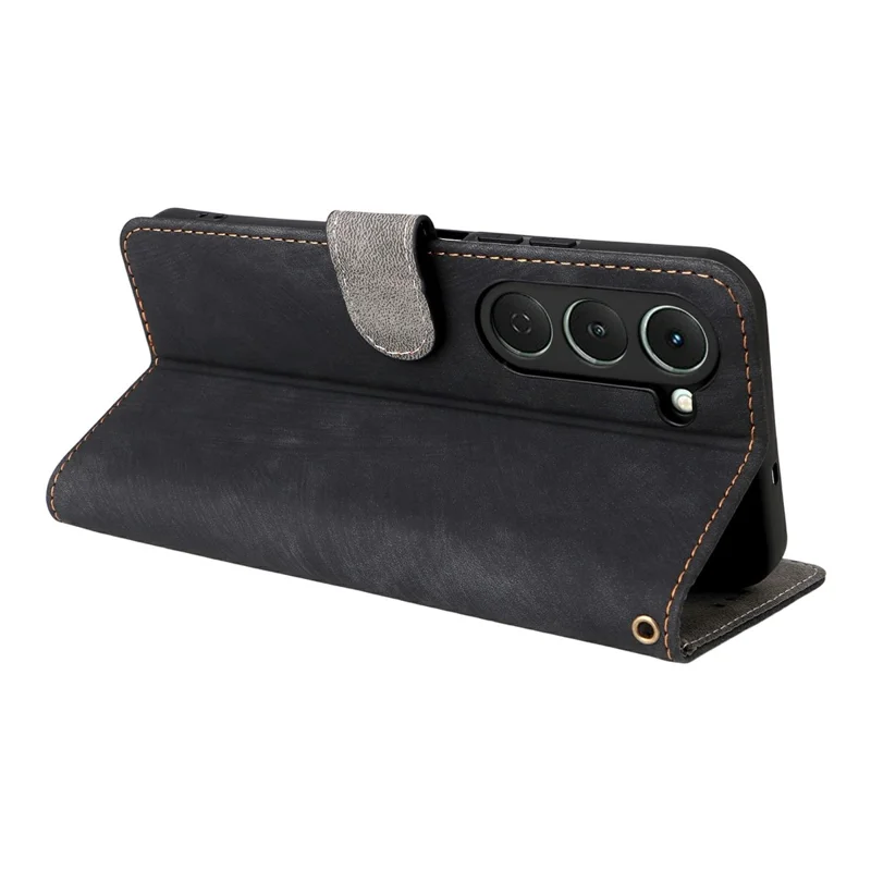 Per TECNO Spark 40 Pro 4G KM6 Custodia Portafoglio Blocco RFID Pelle PU Custodia per telefono con supporto e cinturino - Nero