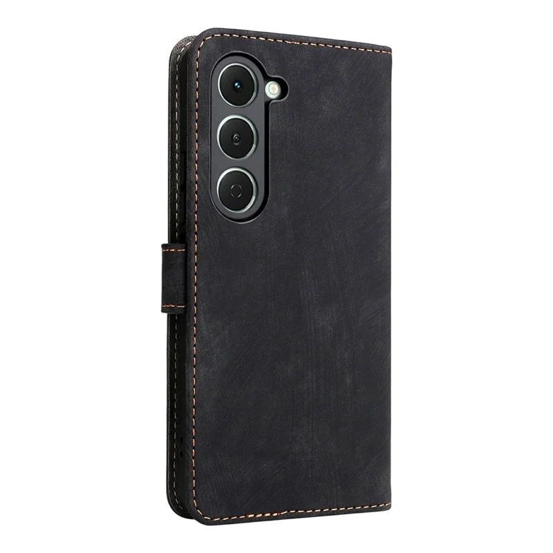 Per TECNO Spark 40 Pro 4G KM6 Custodia Portafoglio Blocco RFID Pelle PU Custodia per telefono con supporto e cinturino - Nero