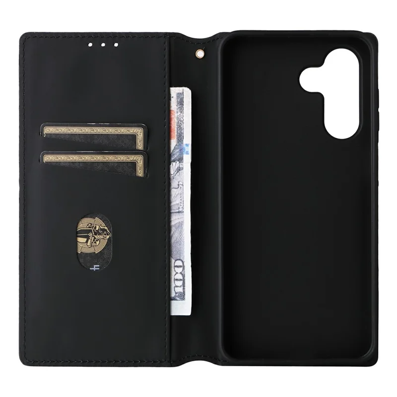 For Samsung Galaxy A17 5G Case Wallet Rhombus Imprint Leather Phone Cover - Silver