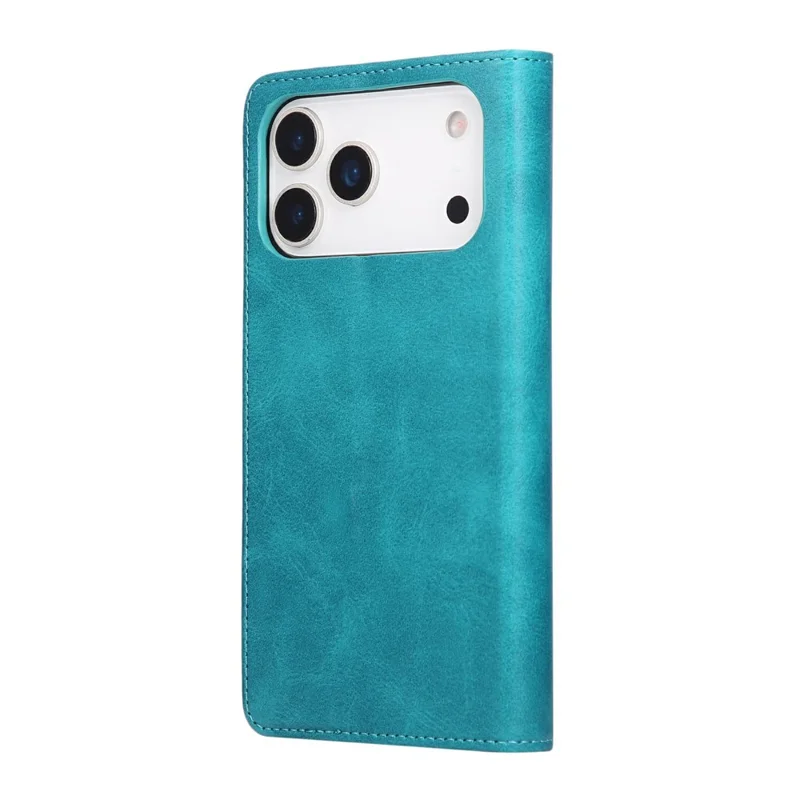For iPhone 17 Pro Case RFID Blocking PU Leather Phone Wallet Cover - Peacock Blue