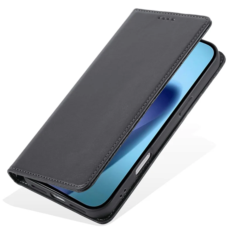 For iPhone 17 Pro Case RFID Blocking PU Leather Phone Wallet Cover - Black