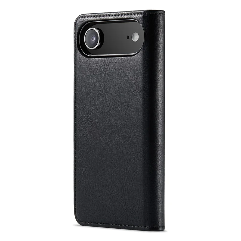 DG.MING para iPhone 17 Capa de Ar Destacável em Couro Dividido - Preto