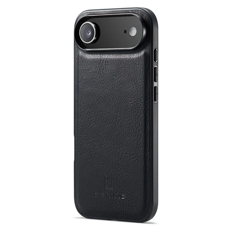 DG.MING para iPhone 17 Capa de Ar Destacável em Couro Dividido - Preto