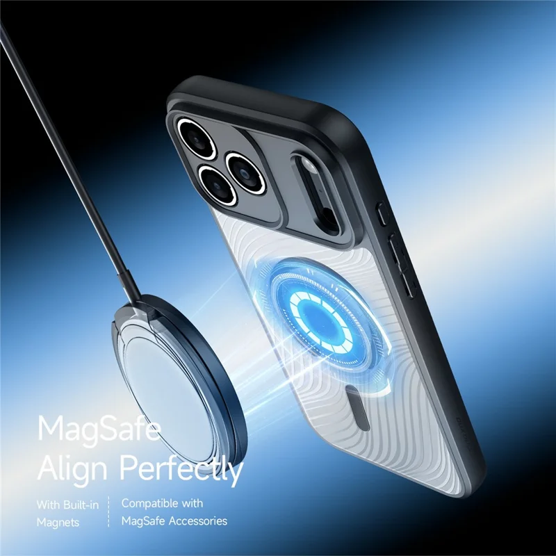 DUX DUCIS Série Aimo pour iPhone 17 Pro Étui Magnétique Compatible avec MagSafe TPU + PC Housse de Téléphone (Certification REACH) - Noir