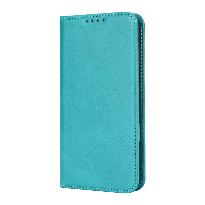 For iPhone Air Case PU Leather Calf Textured Magnetic Closing Smart Phone Cover - Sky Blue