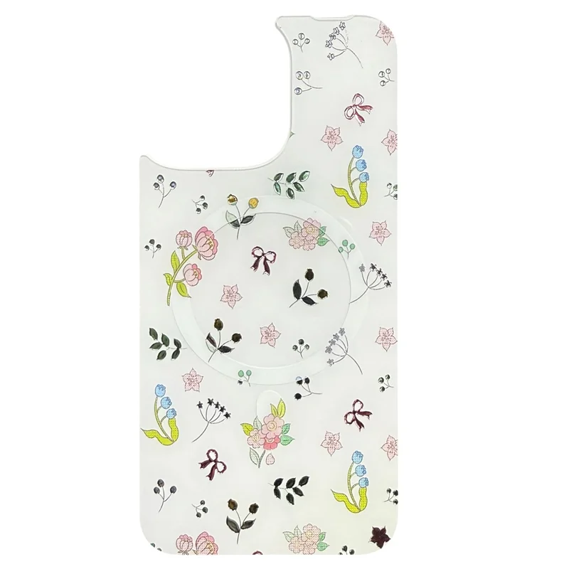 For iPhone 16 Pro Magnetic Case TPU PC Phone Cover with Detachable Spring Garden Backplate - Green