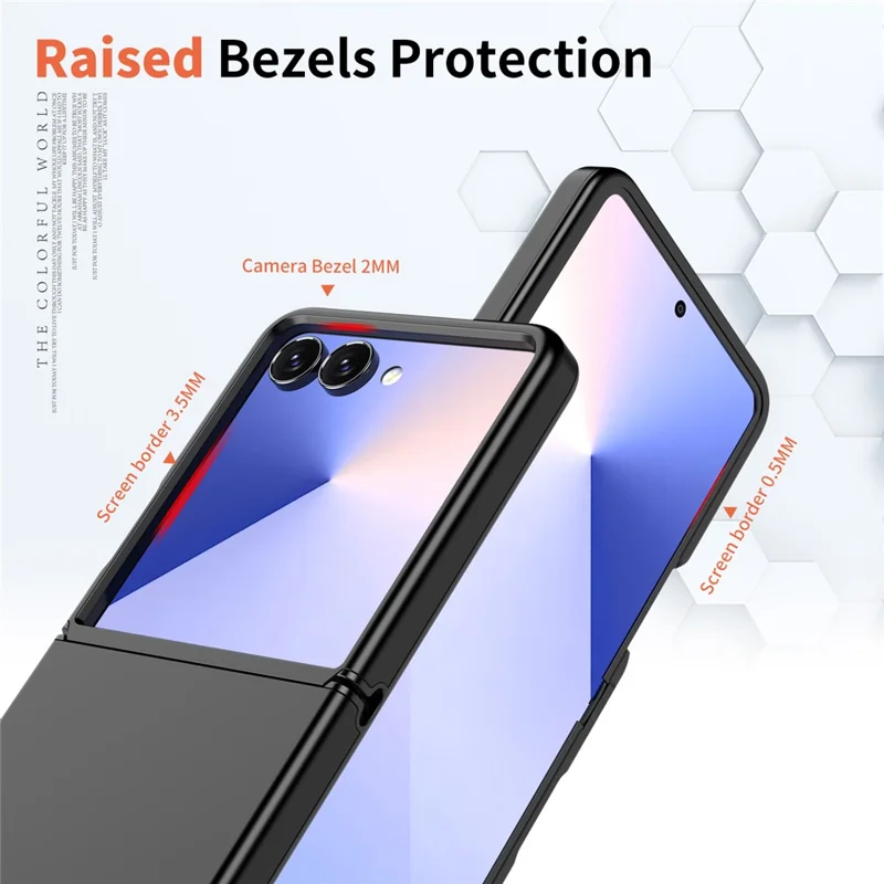 For Samsung Galaxy Z Flip7 5G Case Shockproof TPU PC Slim Phone Cover Skin-Touch - Black
