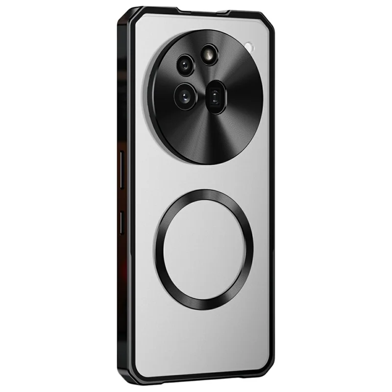Funda para Nothing Phone (3a) Pro Compatible con MagSafe, Marco Rígido de Metal y PC, Cubierta Trasera Esmerilada - Negro