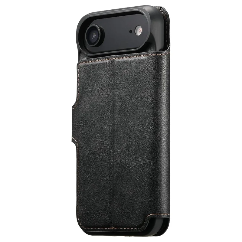 SUTENI Q-05 For iPhone 17 Air Wallet Case 2 in 1 Detachable Leather Flip Phone Cover with Stand - Black