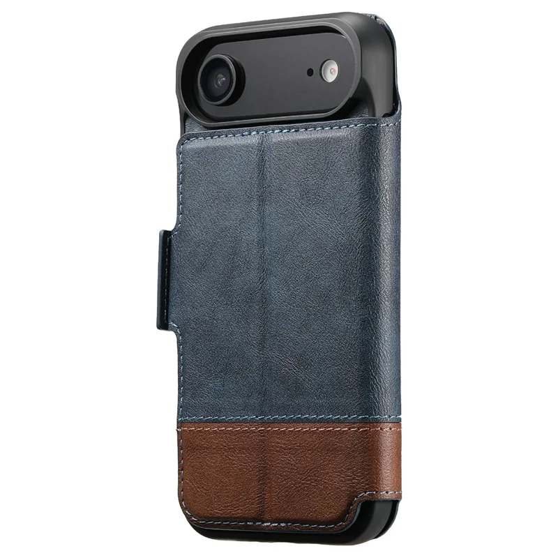 SUTENI Q-06 For iPhone 17 Air Case Color Splicing Magnetic Detachable Leather Phone Cover - Blue